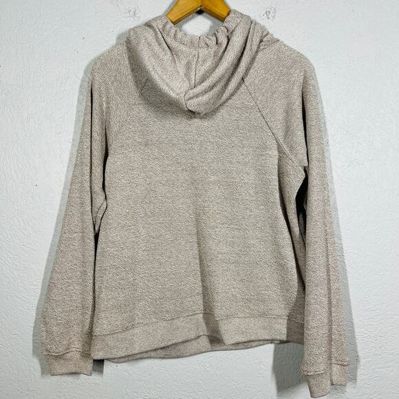 NEW! Chance or Fate LA Loose Knit Hooded Pullover Top Wheat Casual Handwarmer L - Picture 3 of 5